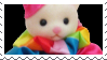 sylvanian families white cat with clown clothes