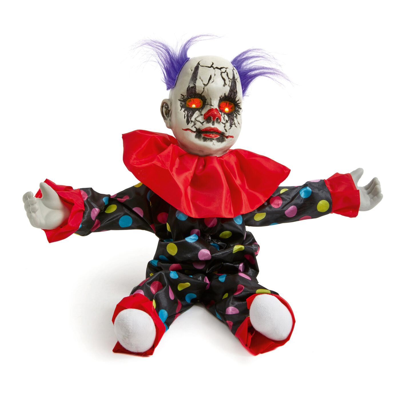 a photo of a scare clown doll